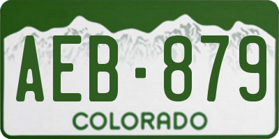 CO license plate AEB879