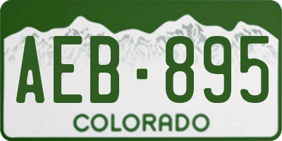 CO license plate AEB895