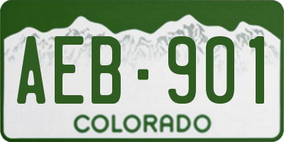 CO license plate AEB901