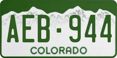 CO license plate AEB944