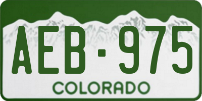 CO license plate AEB975