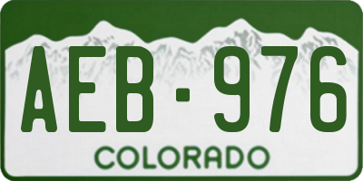 CO license plate AEB976