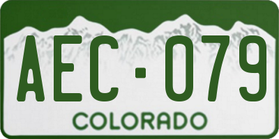 CO license plate AEC079