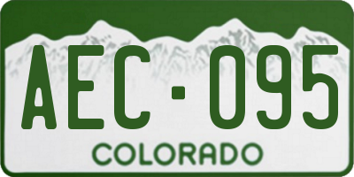 CO license plate AEC095