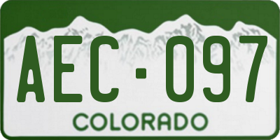 CO license plate AEC097