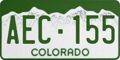 CO license plate AEC155