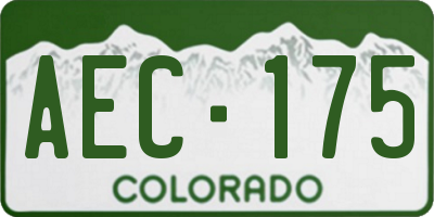CO license plate AEC175