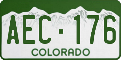 CO license plate AEC176