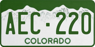 CO license plate AEC220