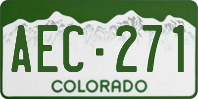 CO license plate AEC271
