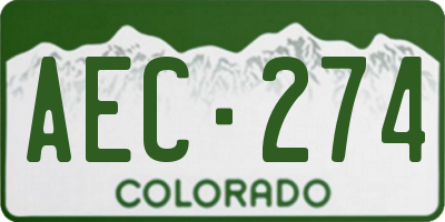 CO license plate AEC274