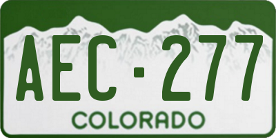 CO license plate AEC277