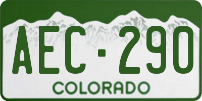 CO license plate AEC290