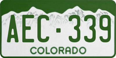 CO license plate AEC339