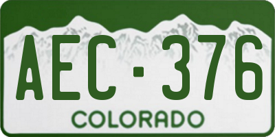CO license plate AEC376