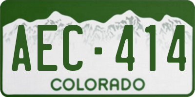 CO license plate AEC414