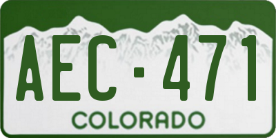 CO license plate AEC471