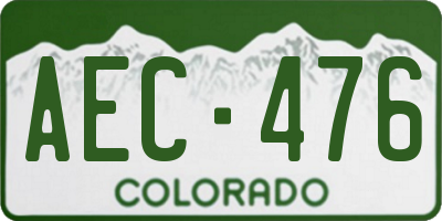 CO license plate AEC476