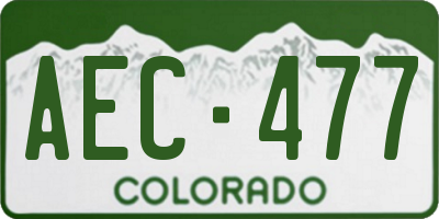 CO license plate AEC477