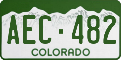 CO license plate AEC482