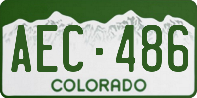 CO license plate AEC486