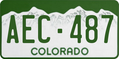 CO license plate AEC487