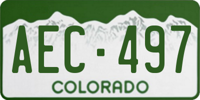 CO license plate AEC497