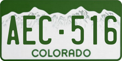 CO license plate AEC516