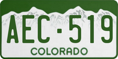 CO license plate AEC519