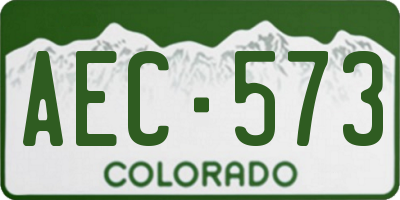 CO license plate AEC573