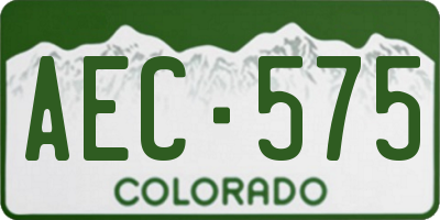 CO license plate AEC575