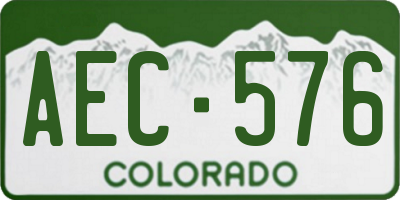 CO license plate AEC576