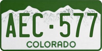 CO license plate AEC577