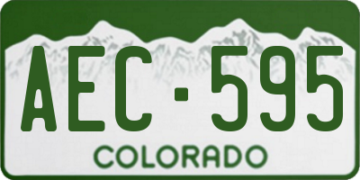 CO license plate AEC595