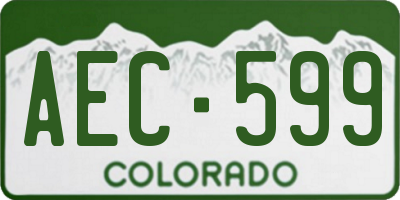 CO license plate AEC599