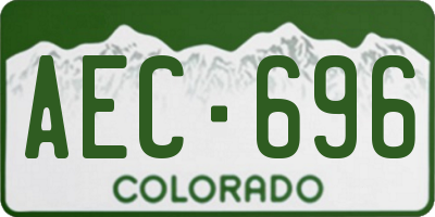 CO license plate AEC696