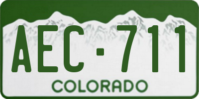 CO license plate AEC711