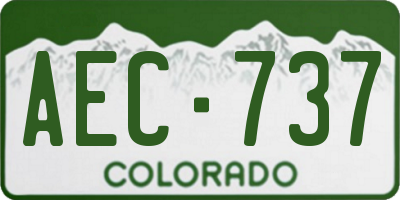 CO license plate AEC737
