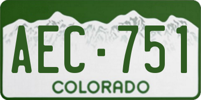 CO license plate AEC751