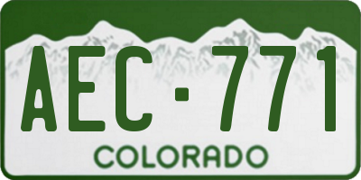 CO license plate AEC771