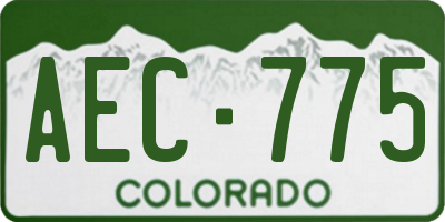 CO license plate AEC775