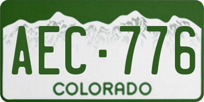 CO license plate AEC776