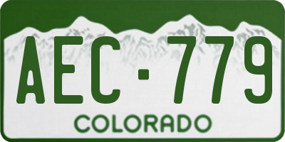 CO license plate AEC779