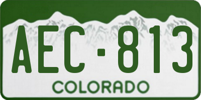 CO license plate AEC813