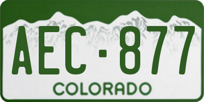CO license plate AEC877