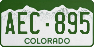 CO license plate AEC895