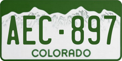 CO license plate AEC897