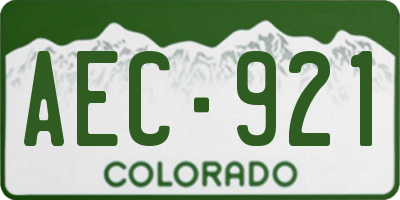 CO license plate AEC921
