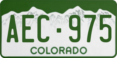 CO license plate AEC975