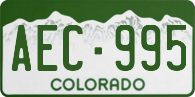 CO license plate AEC995
